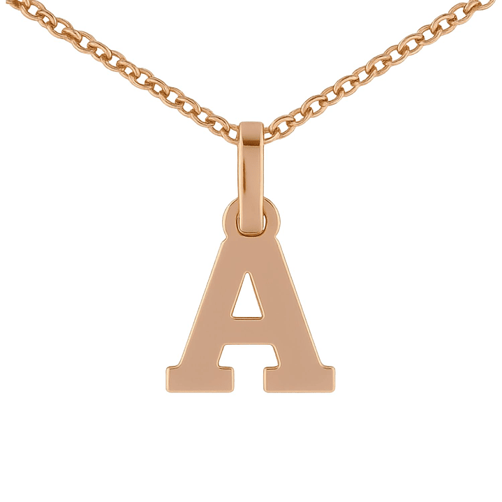 Colgante Oro 18kt Letra A 12