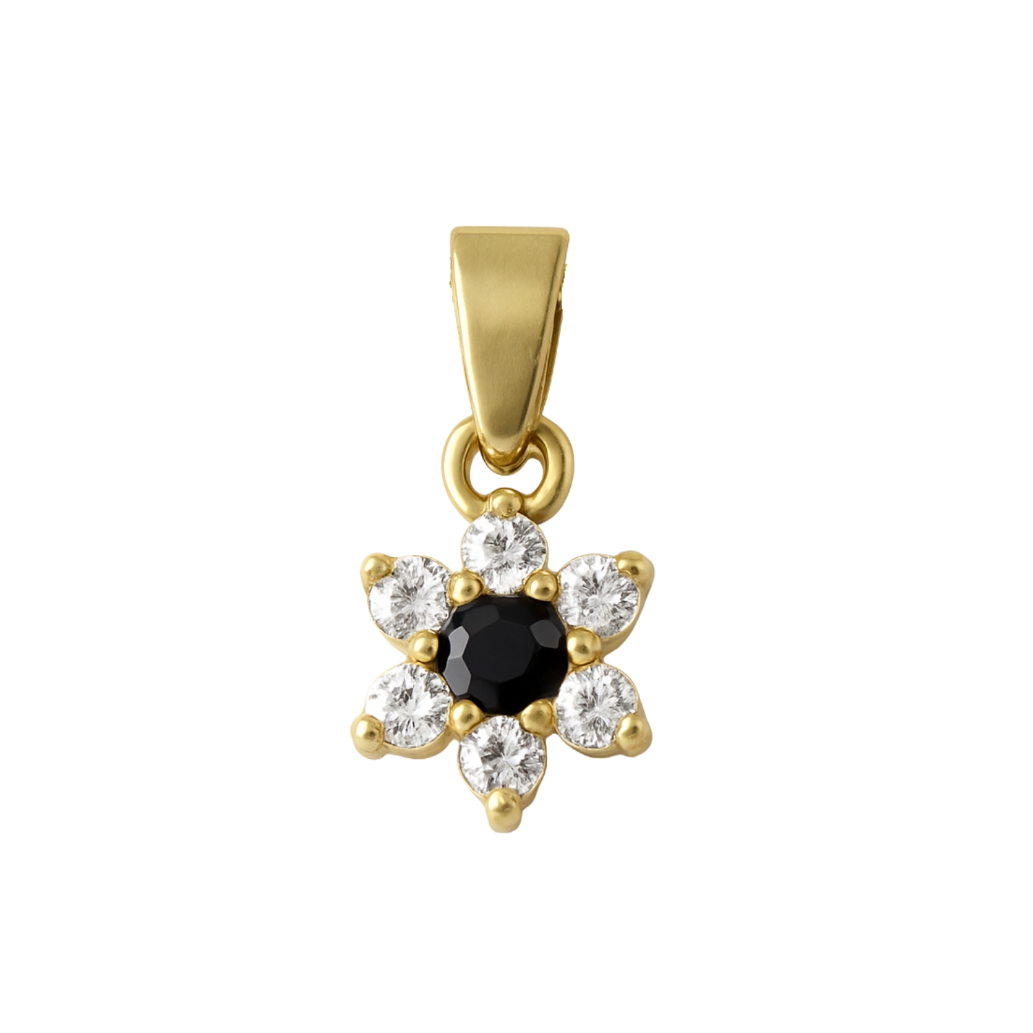 Colgante Oro 18kt Flor y Circonitas 4