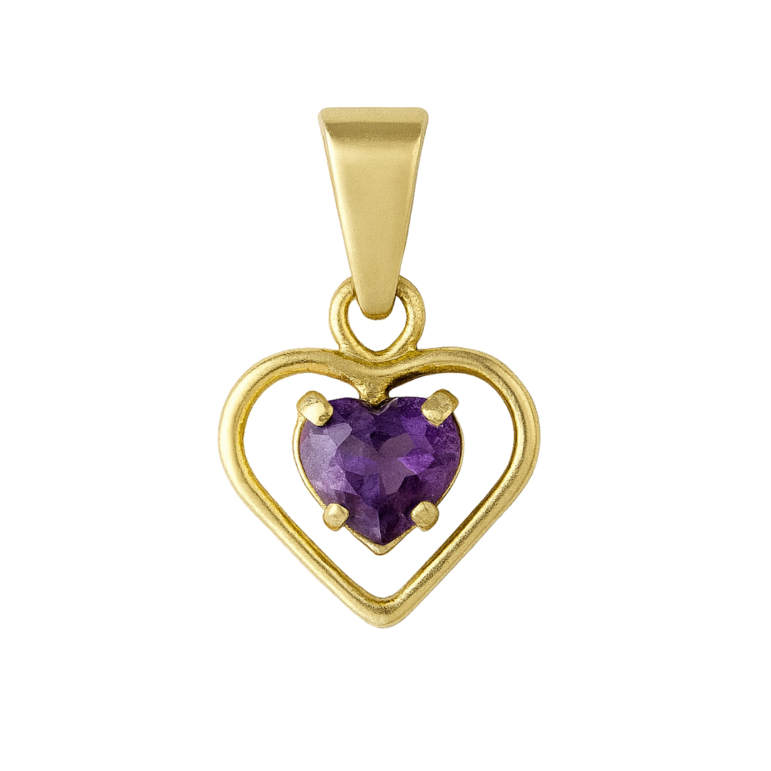 Colgante Oro 18kt Doble Corazón y Circonita 1