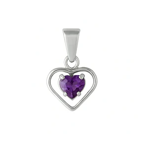 Colgante Oro 18kt Doble Corazón y Circonita