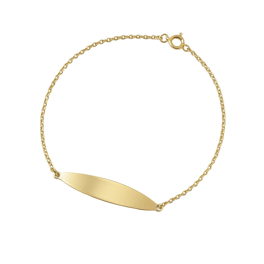 Pulsera Oro 18kt Placa Ovalada 3