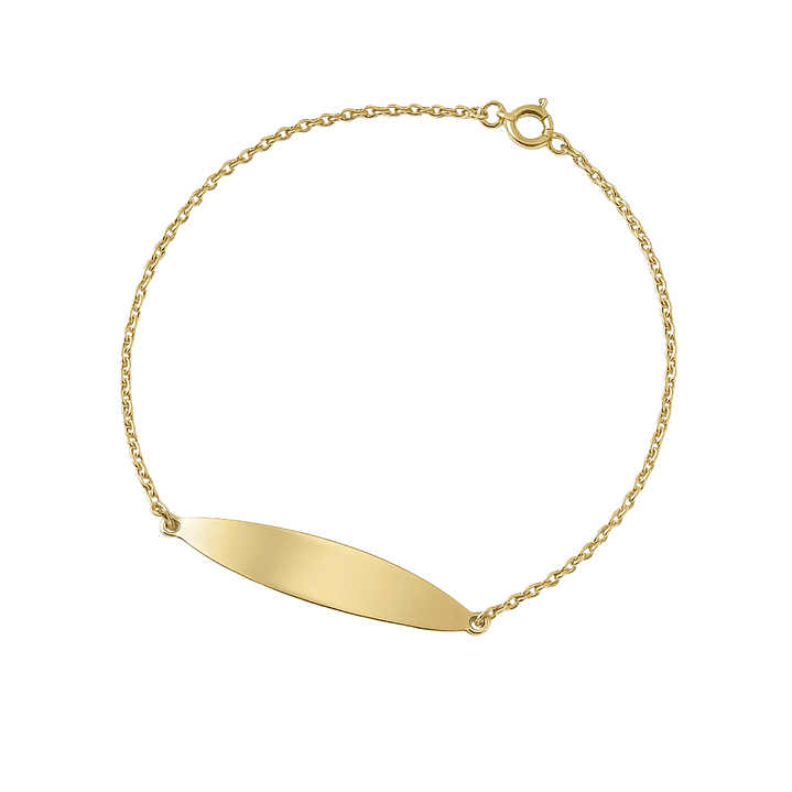 Pulsera Oro 18kt Placa Ovalada 4