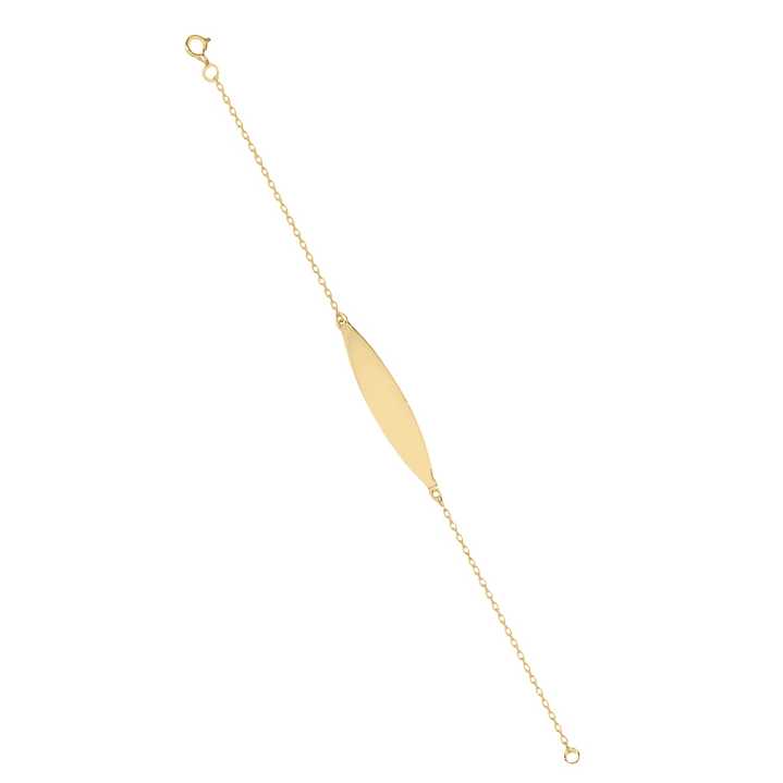 Pulsera Oro 18kt Placa Ovalada 5