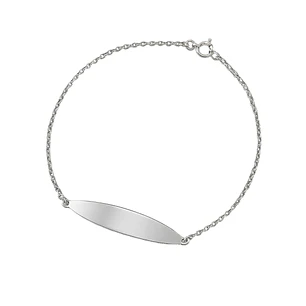 Pulsera Oro 18kt Placa Ovalada