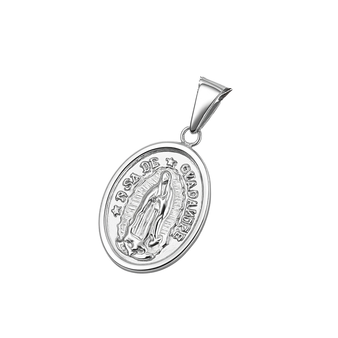 Colgante de Plata Esterlina 925 Virgen de Guadalupe 15X12MM 1