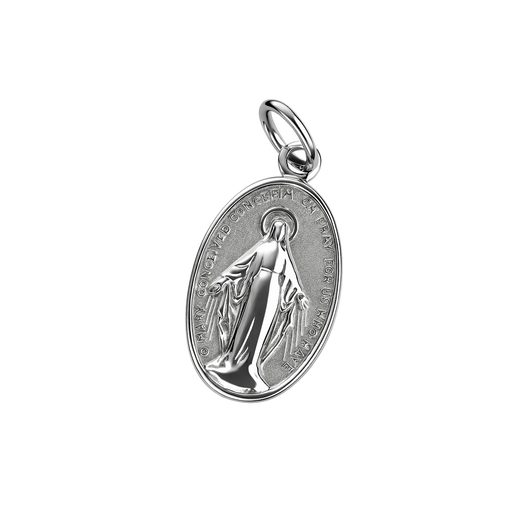 Colgante de Plata Esterlina 925 Virgen 15MM 1