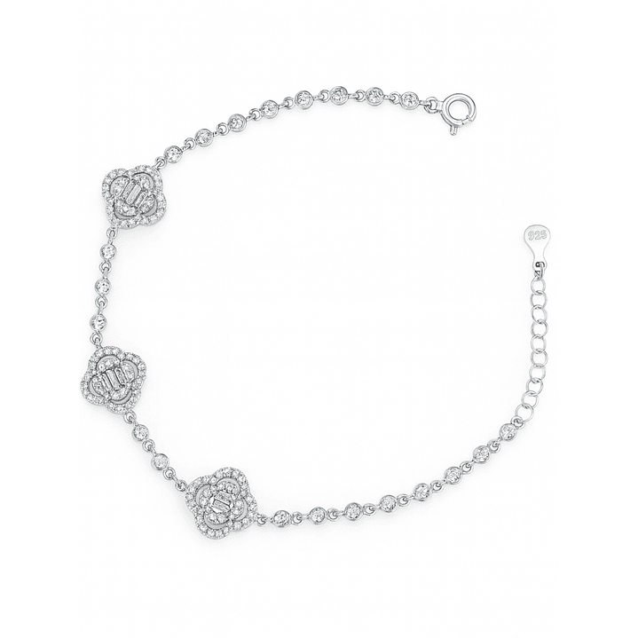 Pulsera de Plata Esterlina 925 Modelo Florentina con Circonita 1