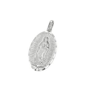 Colgante de Plata Esterlina 925 Virgen de Guadalupe 22X15MM
