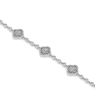 Pulsera de Plata Esterlina 925 Modelo Florentina con Circonita