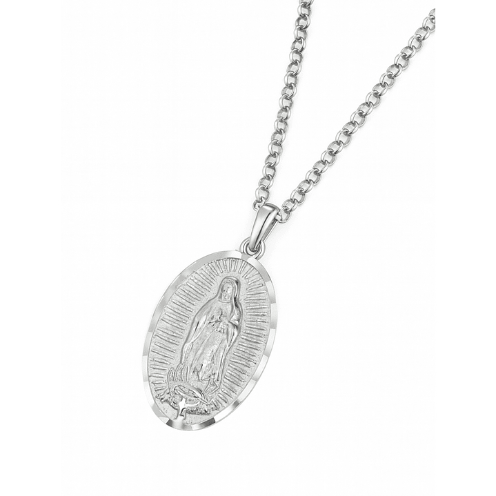 Colgante de Plata Esterlina 925 Virgen de Guadalupe 22X15MM 2