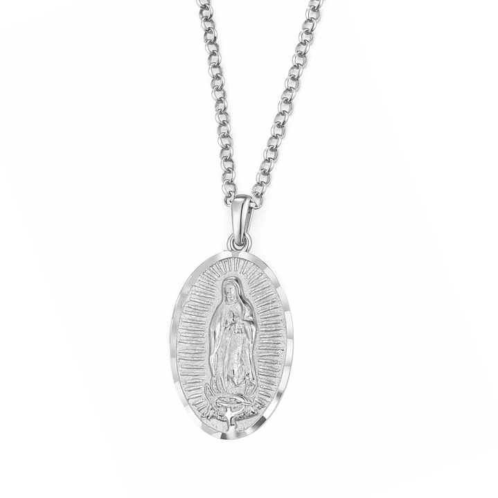 Colgante de Plata Esterlina 925 Virgen de Guadalupe 22X15MM 3
