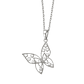 Colgante de Plata Esterlina 925 Mariposa con Circonita - Miniatura 3