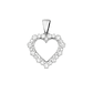 Colgante de Plata Esterlina 925 Corazón Brillante con Circonita - Miniatura 1