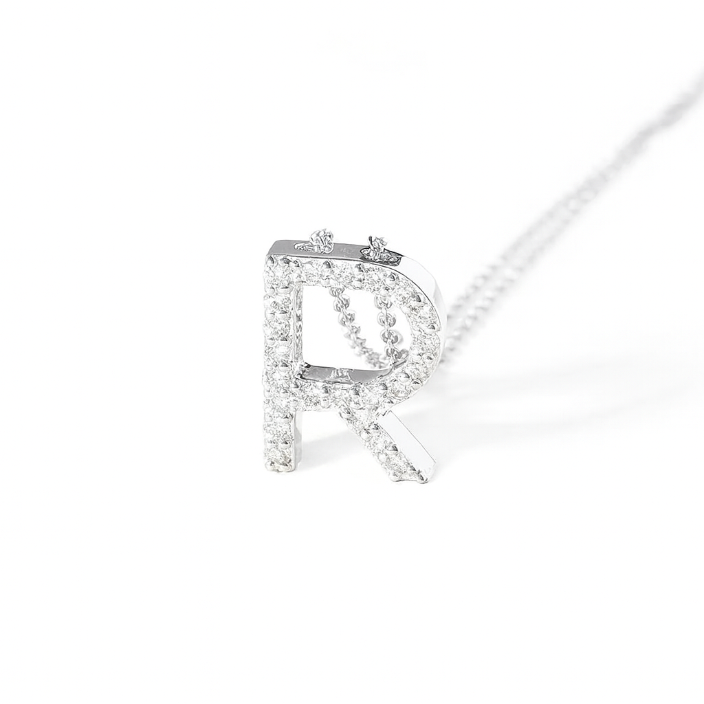 Collar Oro Blanco 18kt Diamante 9Pts | Danielle Costantini 2