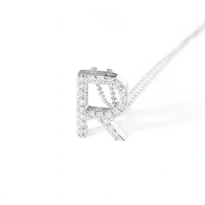 Collar Oro Blanco 18kt Diamante 9Pts | Danielle Costantini 2