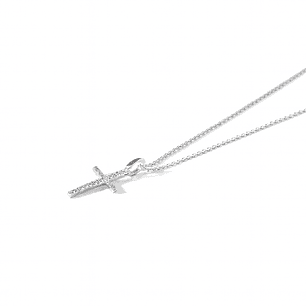 Collar de Oro Blanco 18kt con Diamantes Pts Totales SI/H Corte Brillante 30148 - By Danielle Costantini