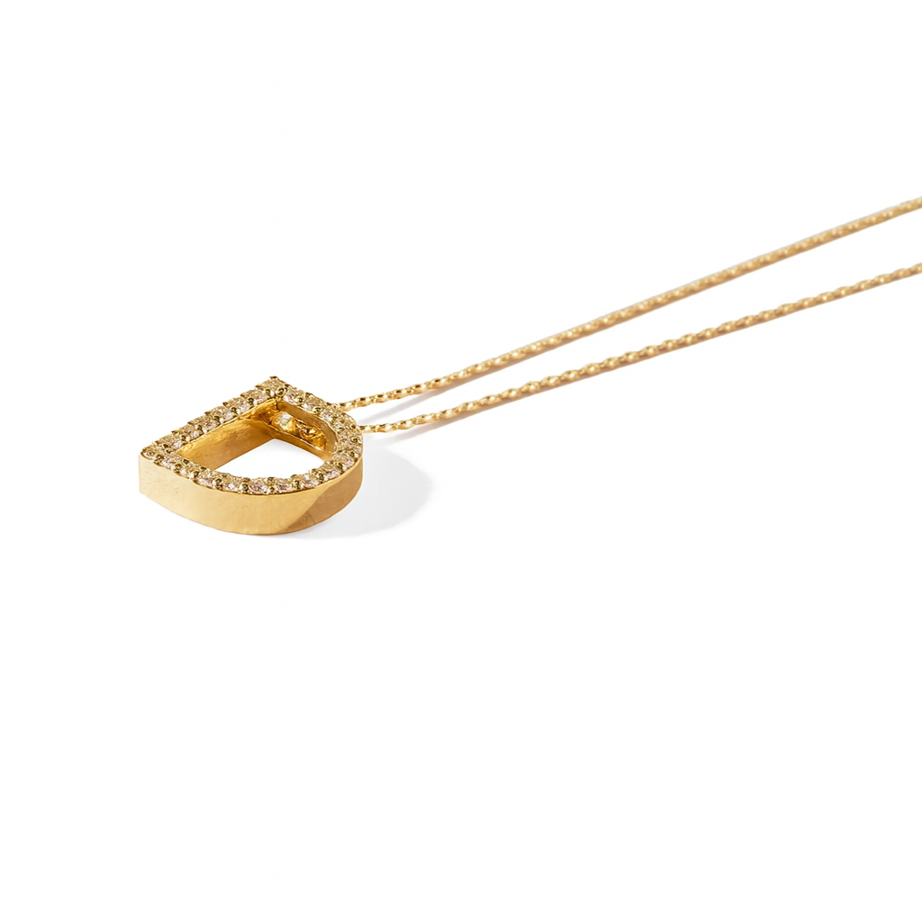 Collar Oro Amarillo 18kt Diamantes Letra D 13 Pts | Danielle Costantini 1