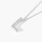Collar Oro Blanco 18kt Letra L Diamante 6Pts | Danielle Costantini - Miniatura 1
