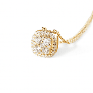 Collar de Oro 18kt con Diamantes 25 Pts Totales SI/H Corte Brillante - By Danielle Costantini