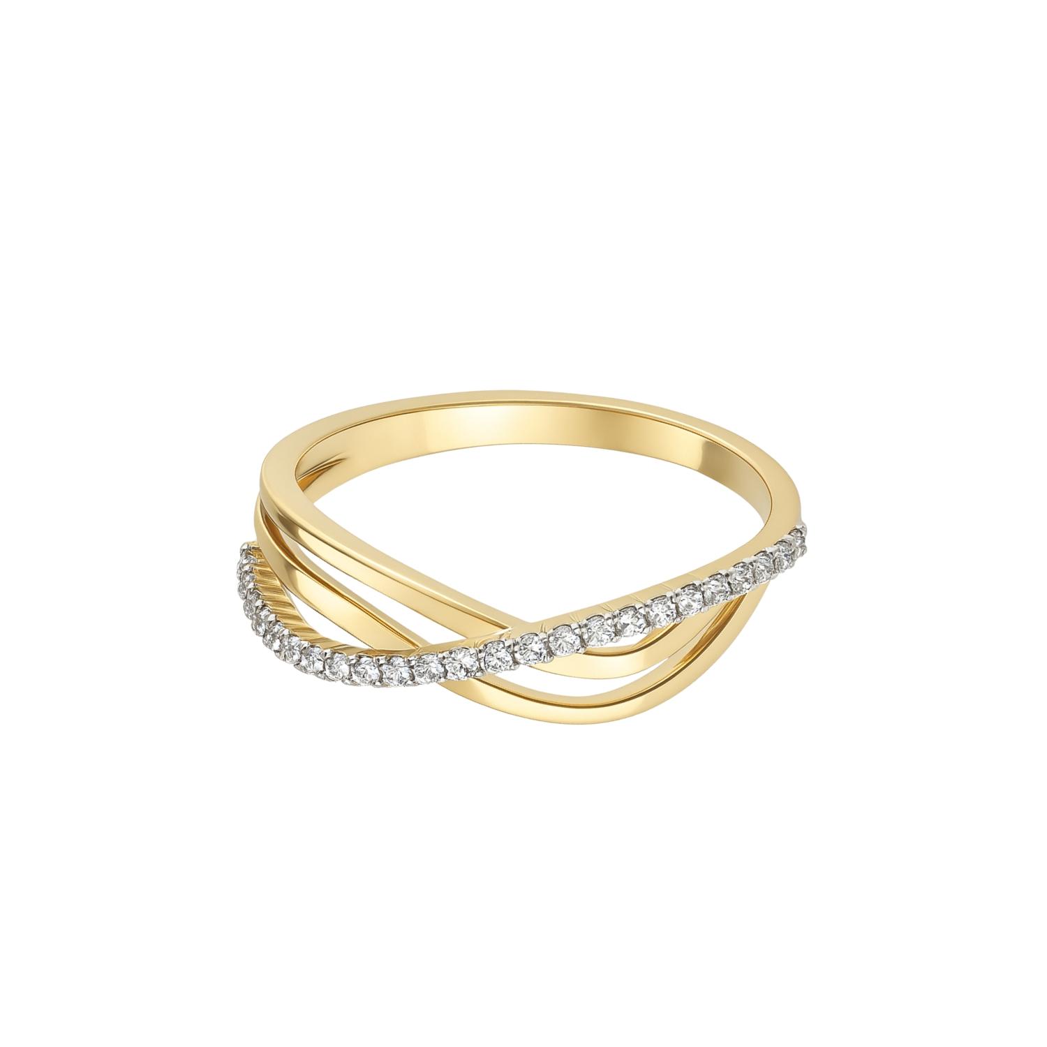 Anillo Compromiso de Oro 18Kt Medio Cintillo Riel Doble Circón 2