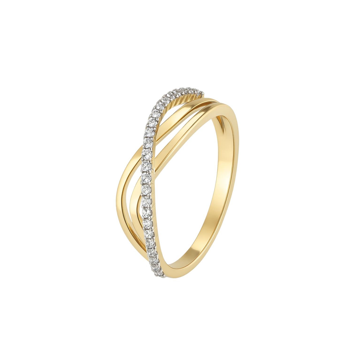 Anillo Compromiso de Oro 18Kt Medio Cintillo Riel Doble Circón 3