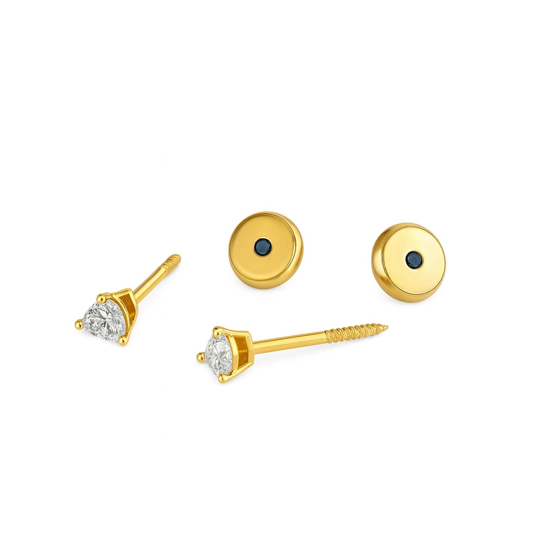 Aros de Oro 18kt Corazón Circonita 3