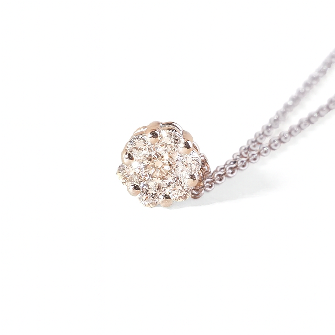 Collar de Oro Blanco 18kt con Diamantes 10 Pts Totales SI/H Corte Brillante - By Danielle Costantini 2