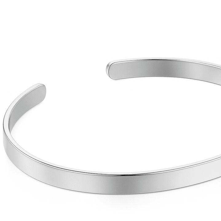 Pulsera de Plata Esterlina 925 Esclava Abierta Recta 3