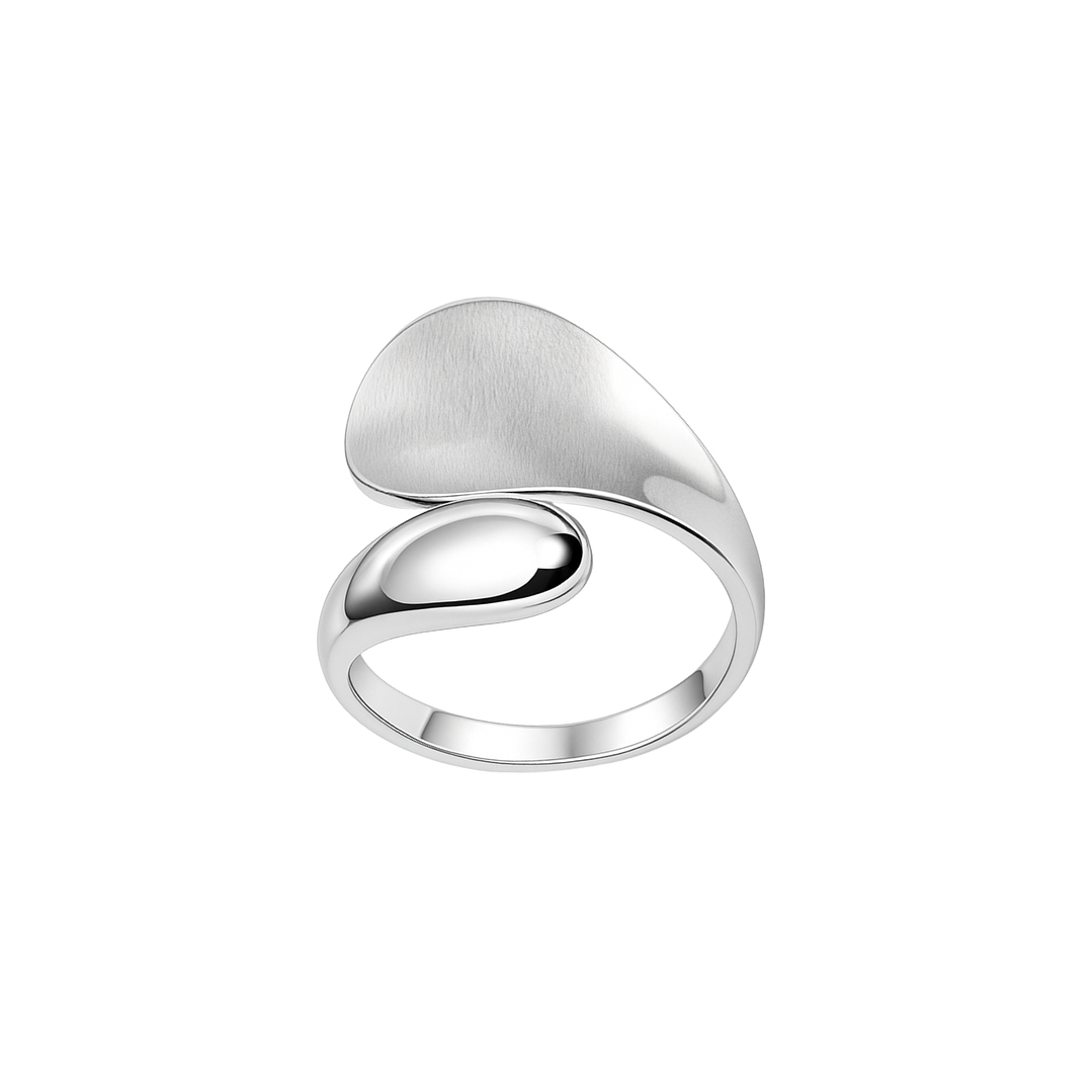Anillo de Plata Esterlina 925 Liso Cruzado 2