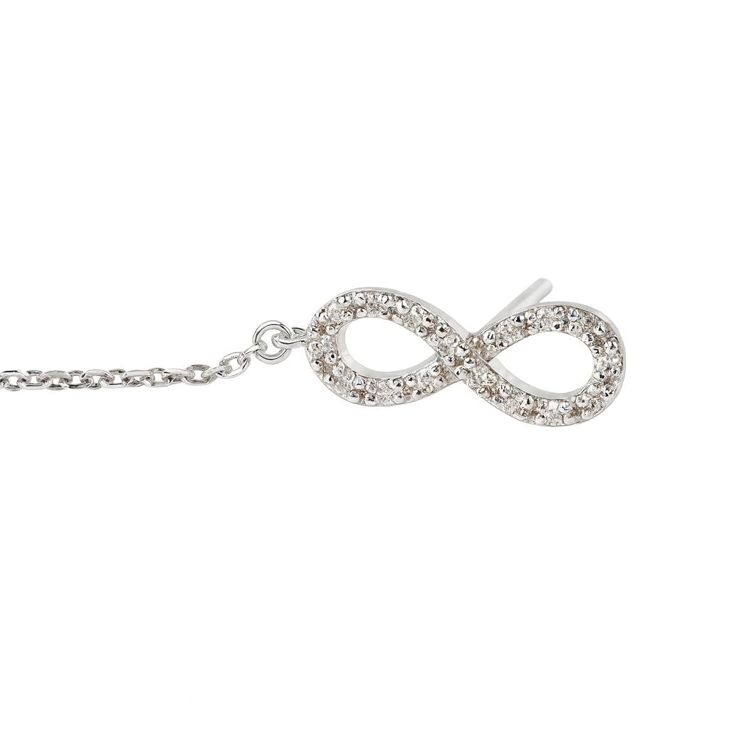 Aros Oro Blanco 18kt Diamantes Infinito 15Pts | Danielle Costantini 2