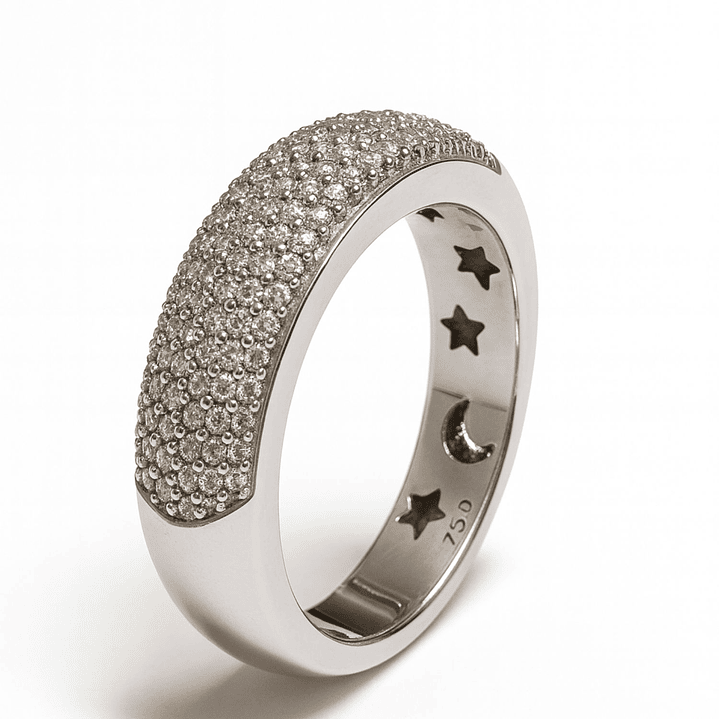 Anillo Oro Blanco 18kt Diamantes 50 Pts. 1