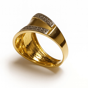 Anillo Oro 18kt Satinado