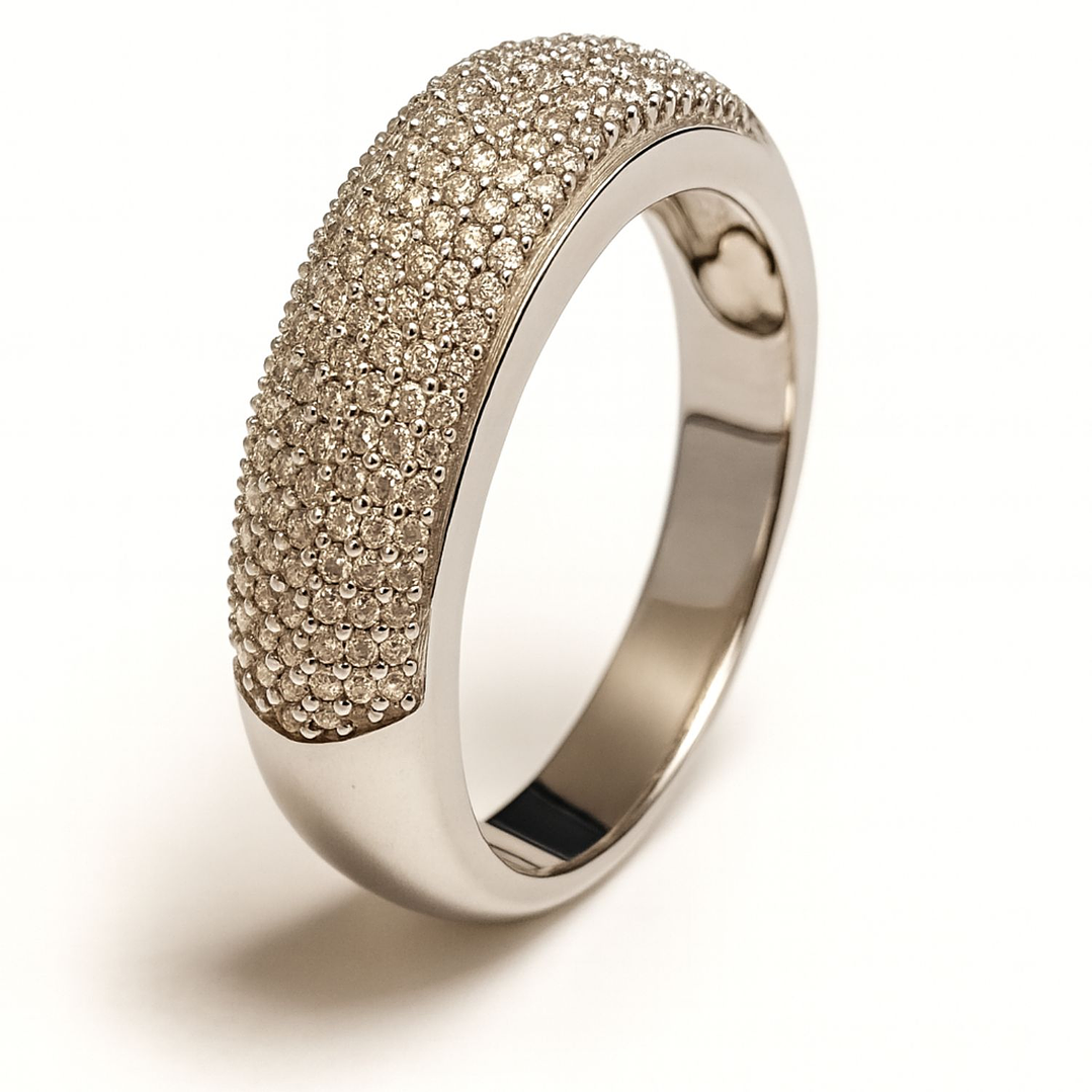 Anillo Oro Blanco 18kt Diamantes 50 Pts. 3
