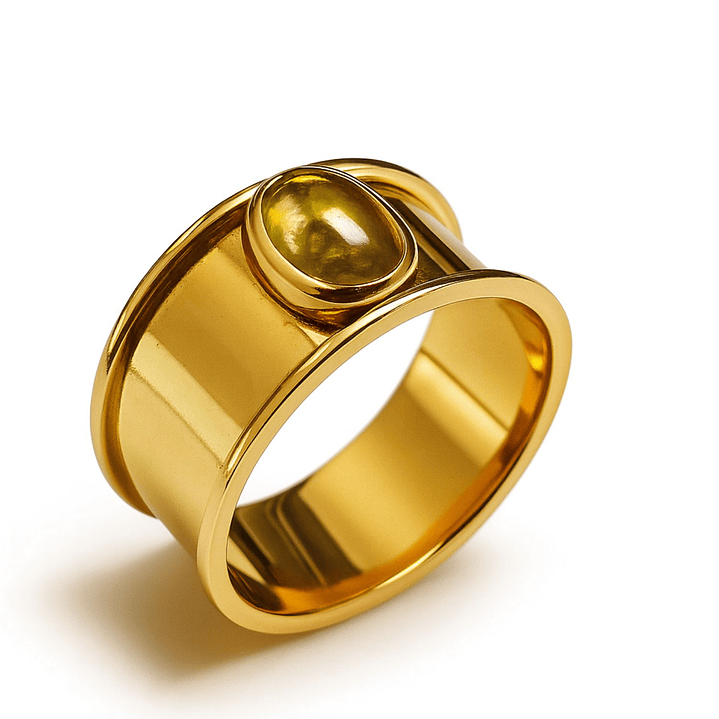 Anillo Oro 18kt Topacio Oval 2