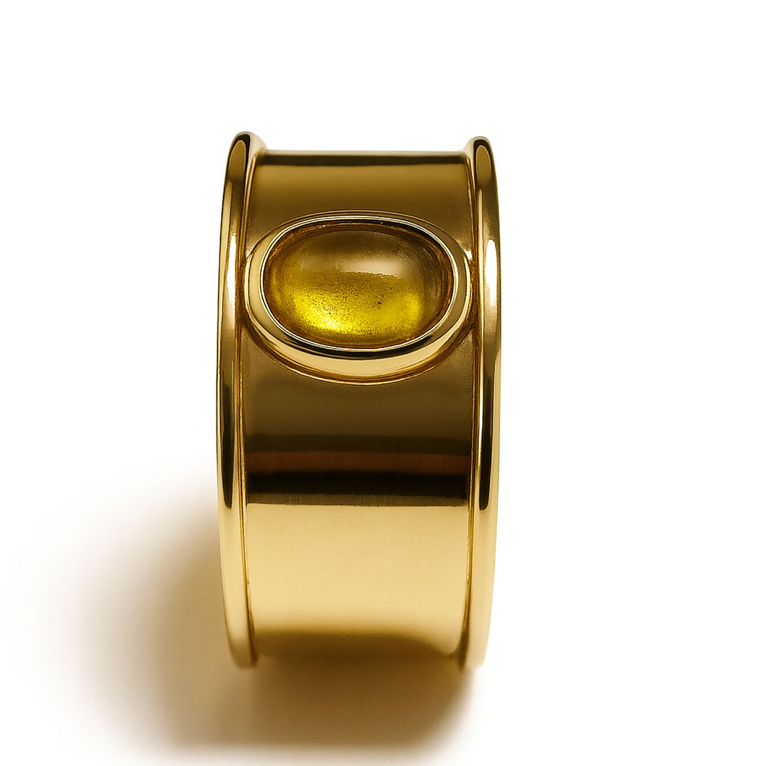 Anillo Oro 18kt Topacio Oval 3