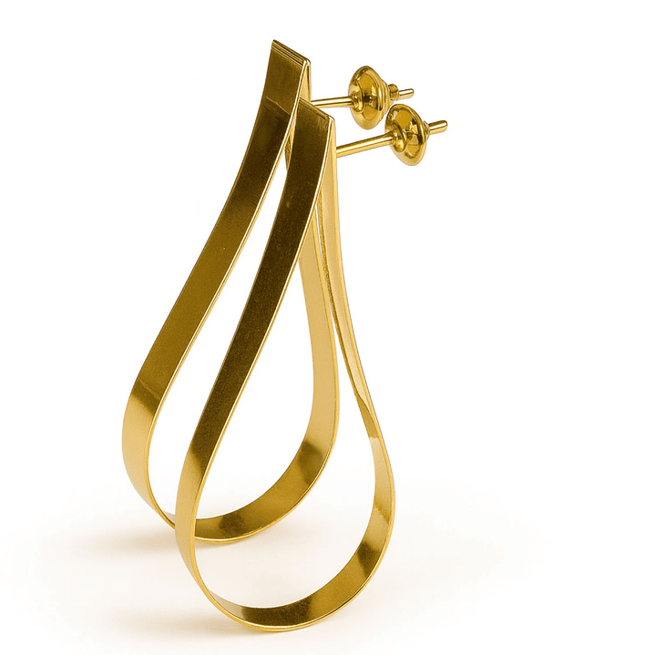 Aros Oro 18kt  Colgante Liso 1