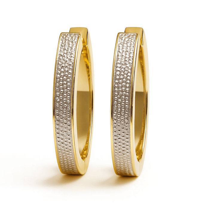 Aros Oro 18kt  Argolla Bicolor 1