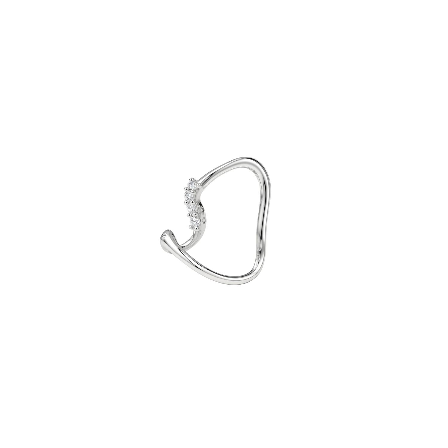Anillo de Oro Blanco 18kt con Diamantes 95 Pts Totales SI/H Corte Brillante - By Danielle Costantini 3