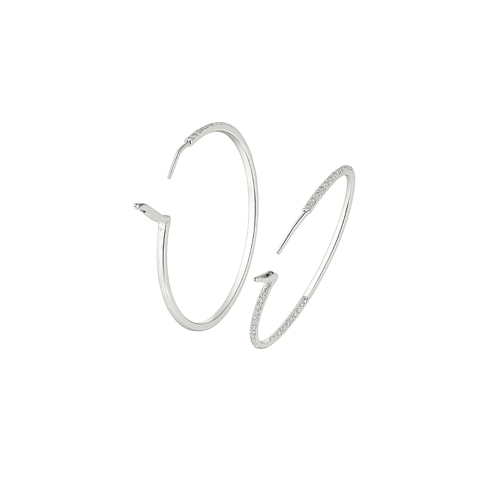 Aros de Oro 18kt con Diamantes Argollas 1,27 Qts Total SI/H Corte Brillante - By Danielle Costantini 2