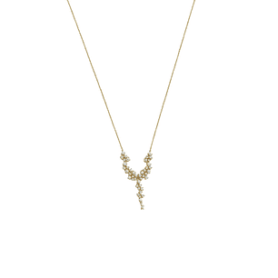 Collar Oro Amarillo 18kt Diamantes Colgantes 1 Qlts