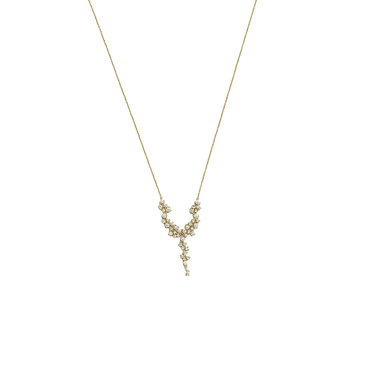 Collar Oro Amarillo 18kt Diamantes Colgantes 1 Qlts 2