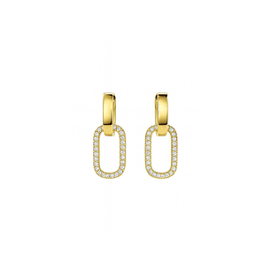 Aros de Oro 18kt con Diamantes 38 Puntos Totales Corte Brillante SI/H - By Danielle Costantini