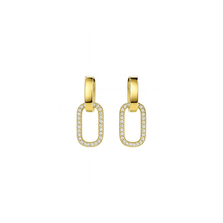 Aros de Oro 18kt con Diamantes 38 Puntos Totales Corte Brillante SI/H - By Danielle Costantini 1