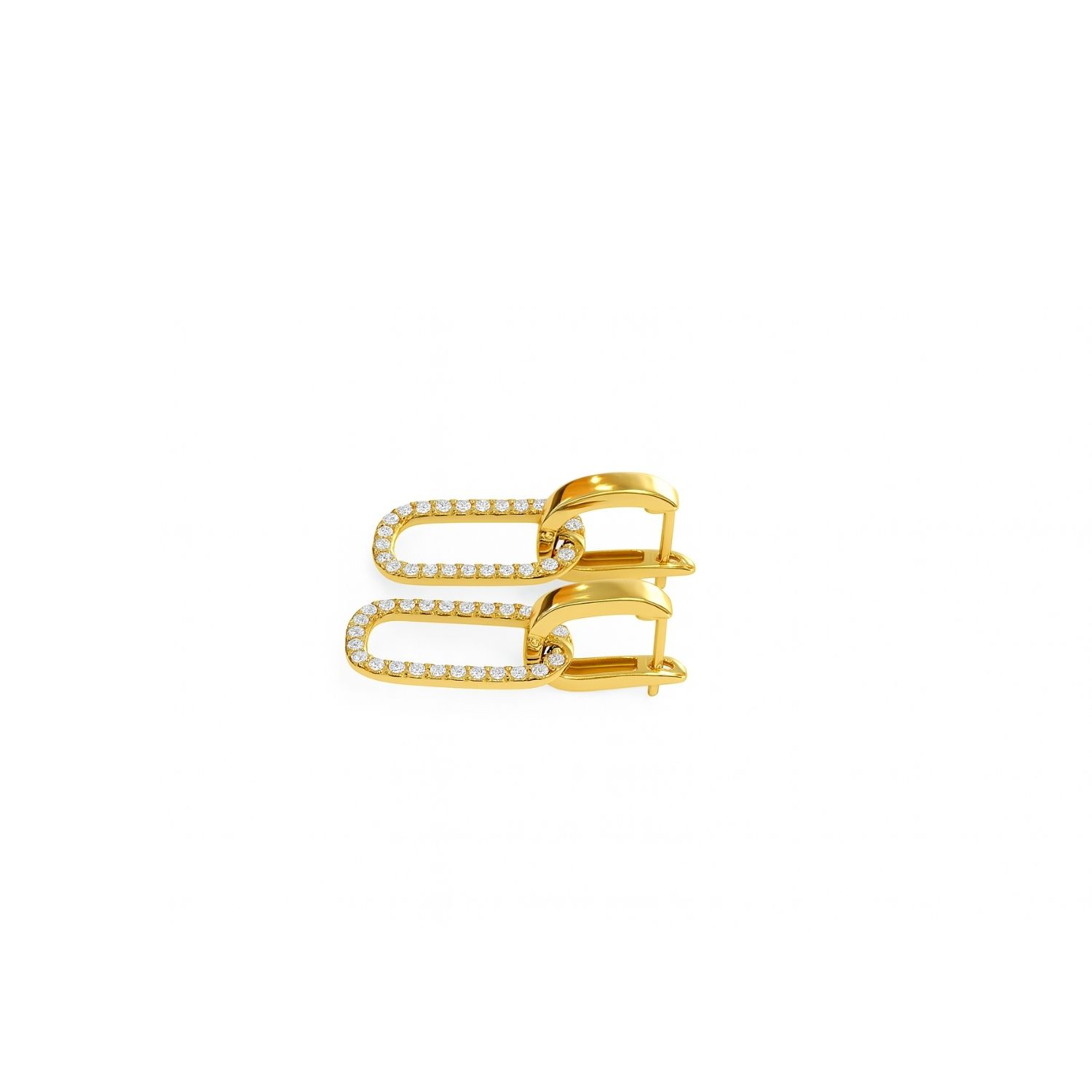 Aros de Oro 18kt con Diamantes 38 Puntos Totales Corte Brillante SI/H - By Danielle Costantini 2