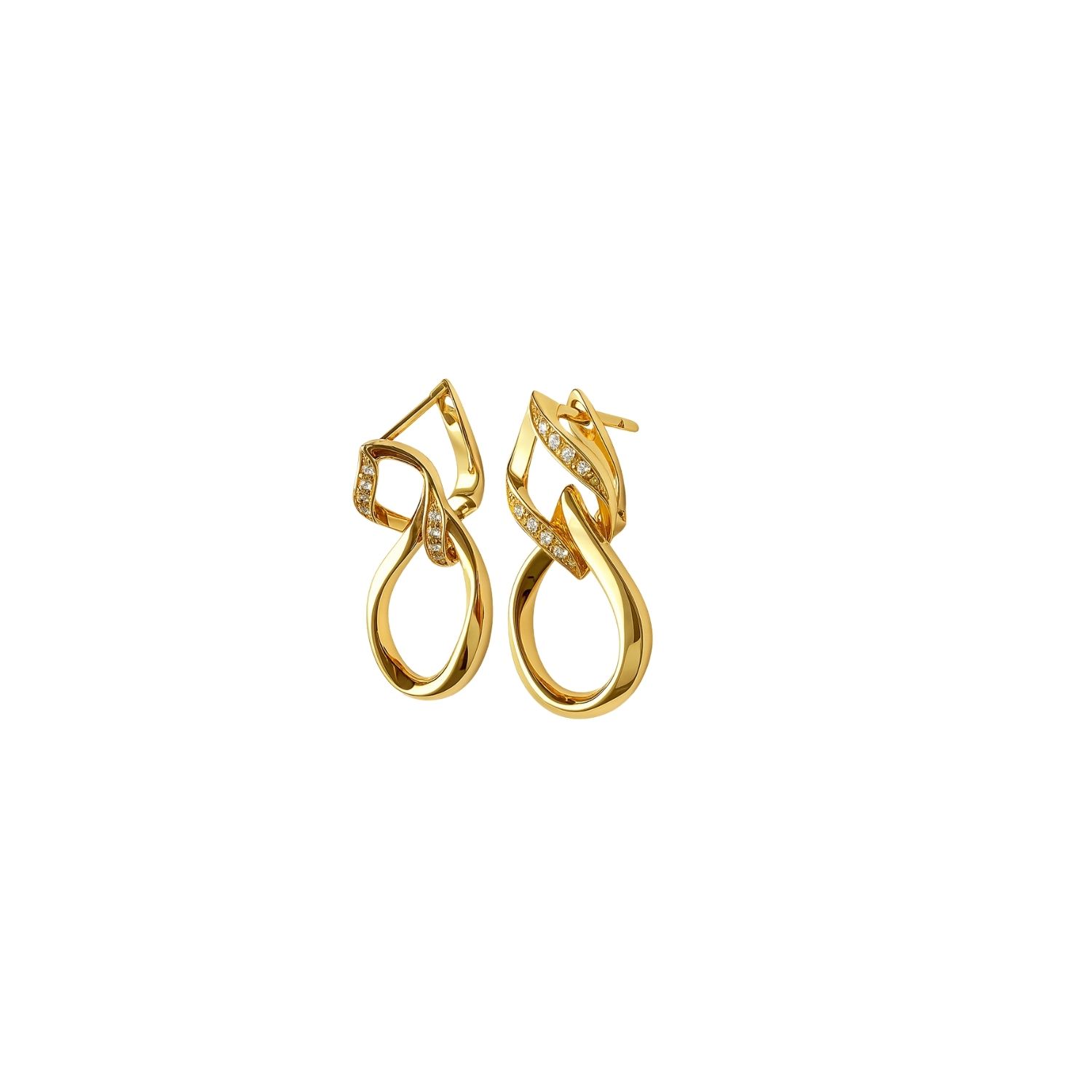 Aros de Oro 18kt con Diamantes 11 Puntos Totales Corte Brillante SI/H - By Danielle Costantini 2