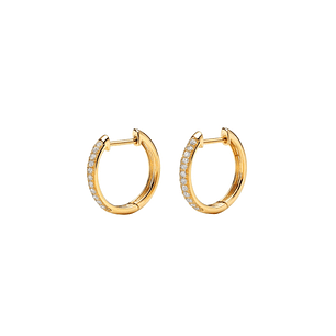 Aros de Oro 18kt con Diamantes 21 Puntos Totales Corte Brillante SI/H - By Danielle Costantini