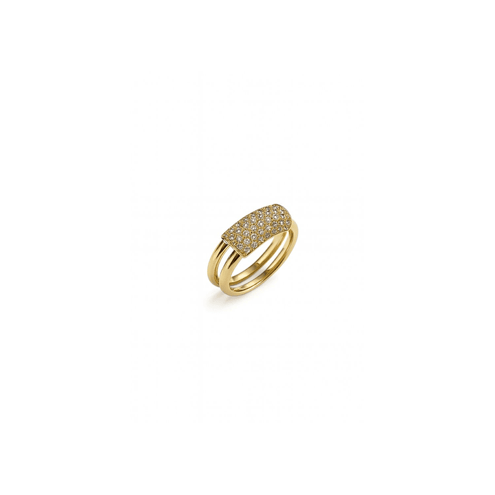 Anillo de Oro 18kt con Diamantes de 57 Puntos Totales Corte Brillante SI/H - By Danielle Costantini 2
