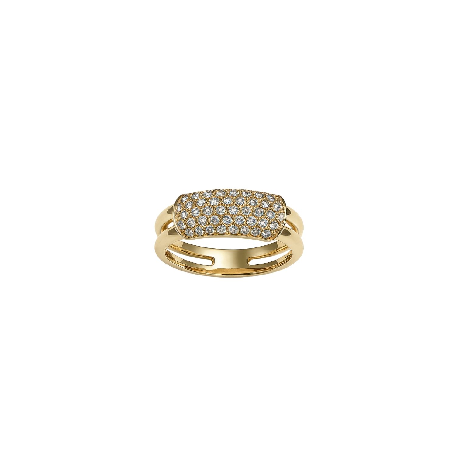 Anillo de Oro 18kt con Diamantes de 57 Puntos Totales Corte Brillante SI/H - By Danielle Costantini 2