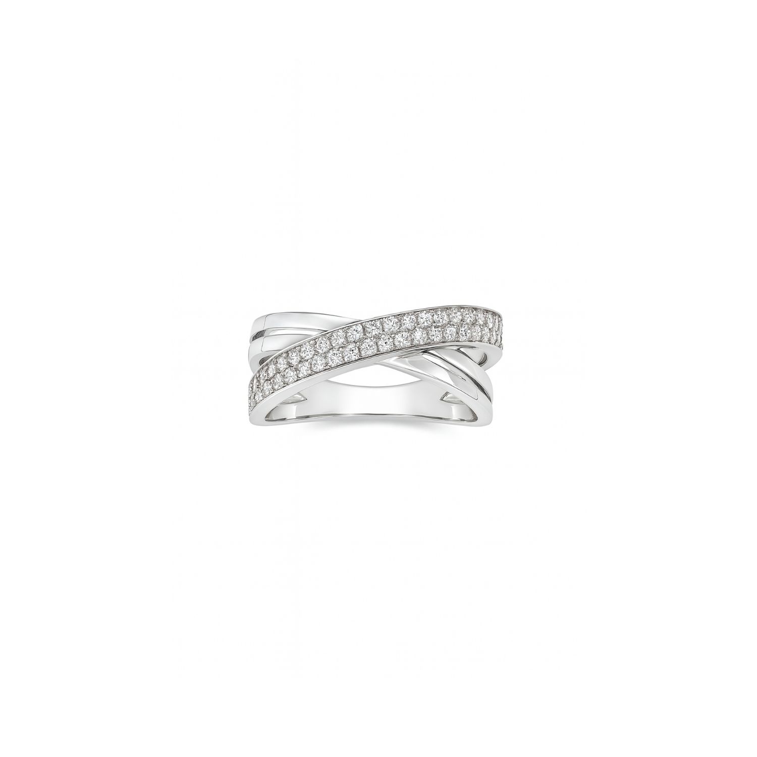 Anillo de Oro Blanco 18kt con Diamantes de 37 Puntos Totales Corte Brillante SI/H - By Danielle Costantini 2
