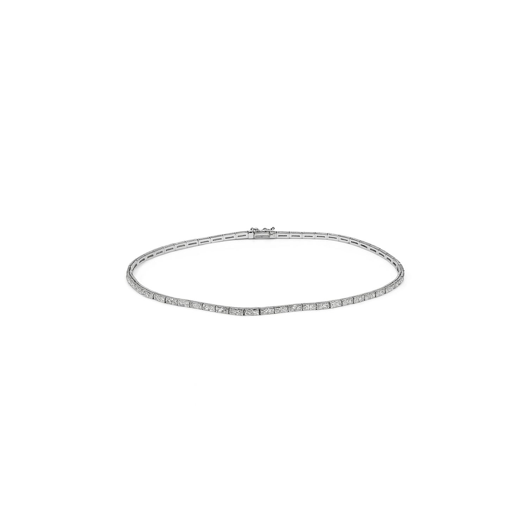 Pulsera Oro Blanco 18kt Diamantes 1,0 Qts 1